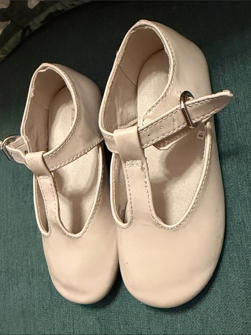 Zara Kids Cream T‑Strap Dress Shoes